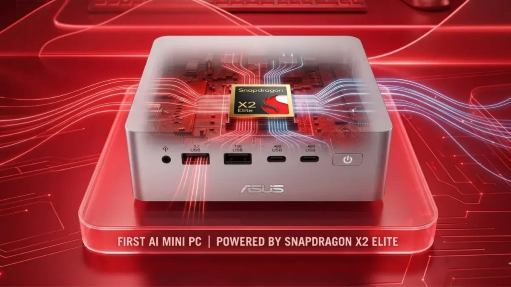 Snapdragon X2 Elite Hits Desktop: ASUS Ascent QN10 Packs 80 TOPS AI Into a Mini PC