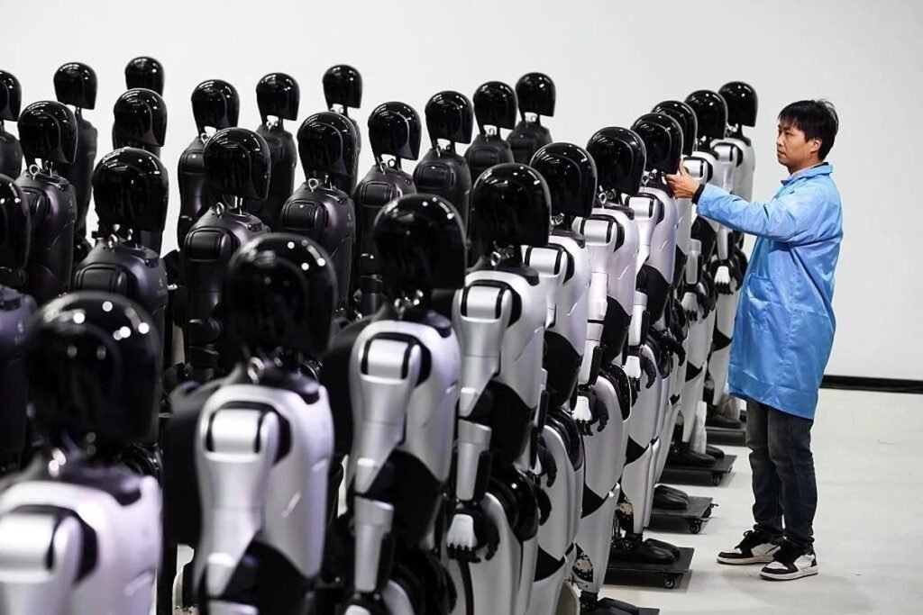 Chinese humanoid robots being trained for real-world industrial tasks