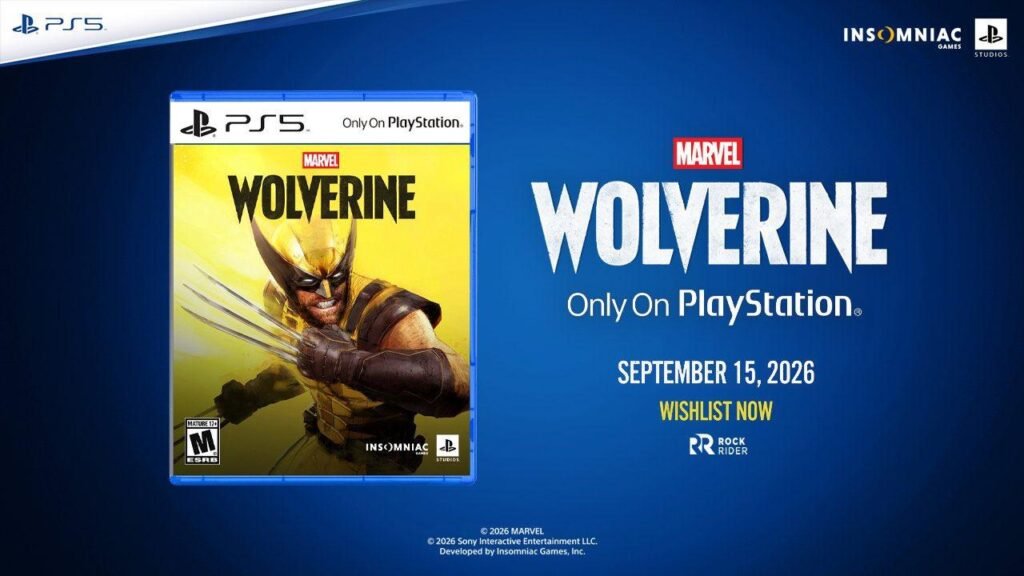 Marvel’s Wolverine launches September 15, 2026 on PS5.