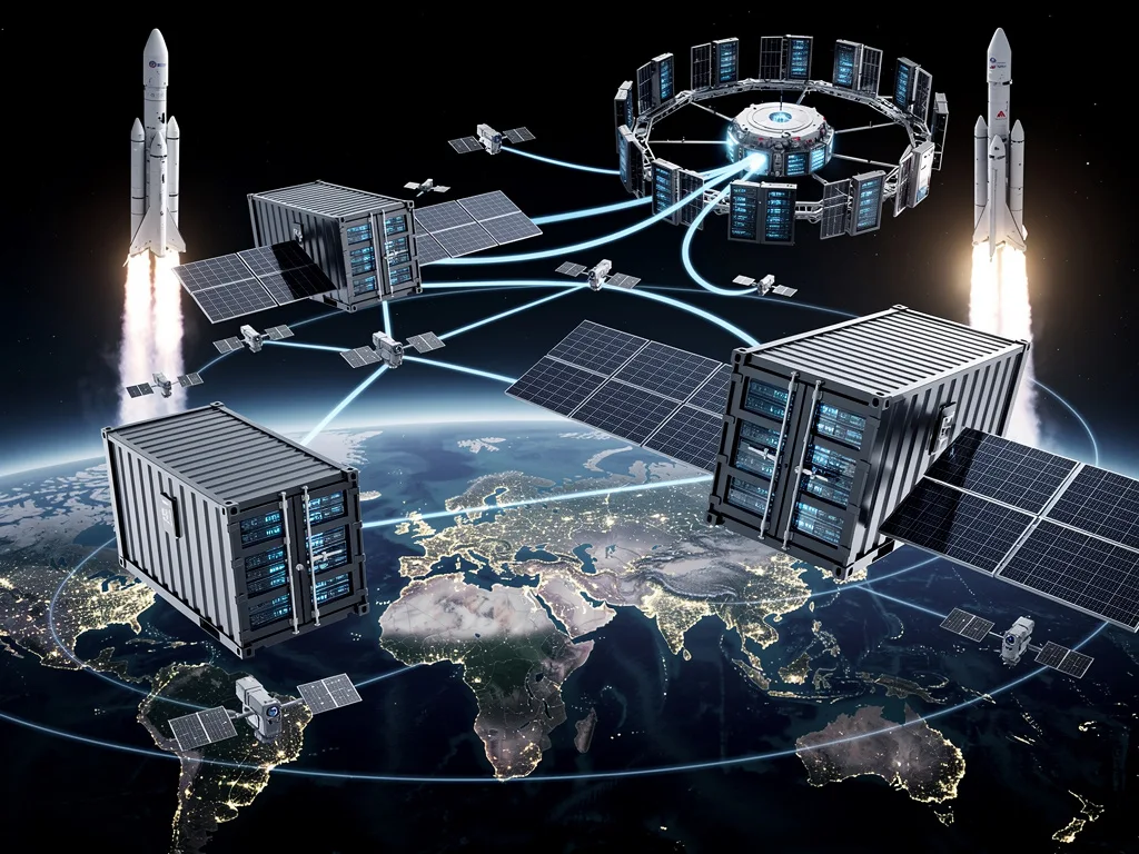 Satellite constellation designed for artificial intelligence computing in orbit