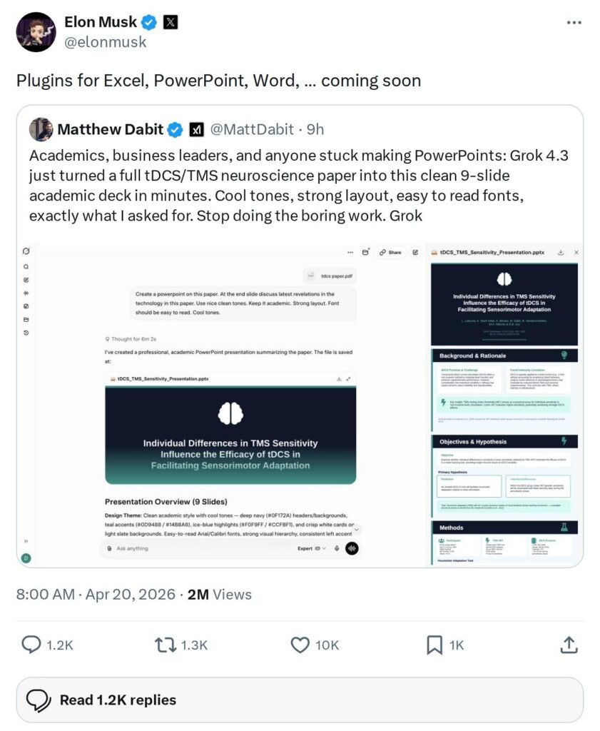 Microsoft, Grok, xAI, Elon Musk, Copilot, Word, Excel, PowerPoint, Microsoft 365, AI