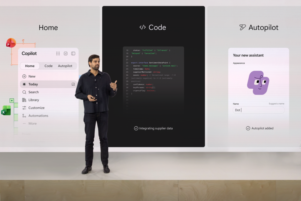 Microsoft Copilot with Code and Autopilot features