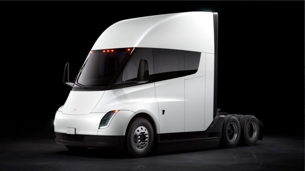 Tesla Semi electric truck during first commercial deliveries in 2026
